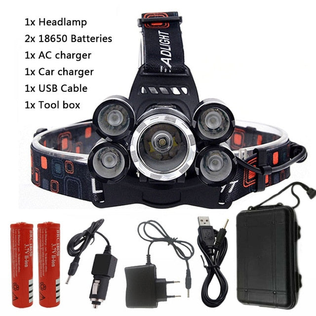 LED T6 Headlamp Head Lamp Fishing hunting lighting bicycle Light Flashlight Torch Lantern