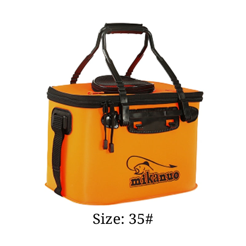 Portable Fishing Bag Folding Thicken Live Fishing Box Tank Bucket Camping Fishing Tackle Fishbox Storage Bag MJ