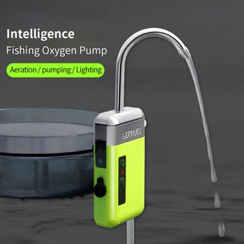 Outdoor Fishing Oxygen Pump Water Absorber Accessories 3 Modes Small Portable Smart Durable Automatic Induction LED Lighting