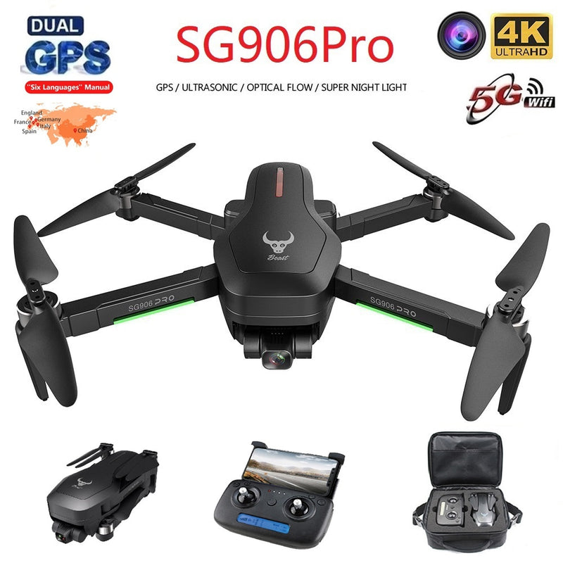 2020 new drone brushless motor 4KHD equipment stable PTZ 5G WIFI GPS system supports TF card, remote control 1.2km