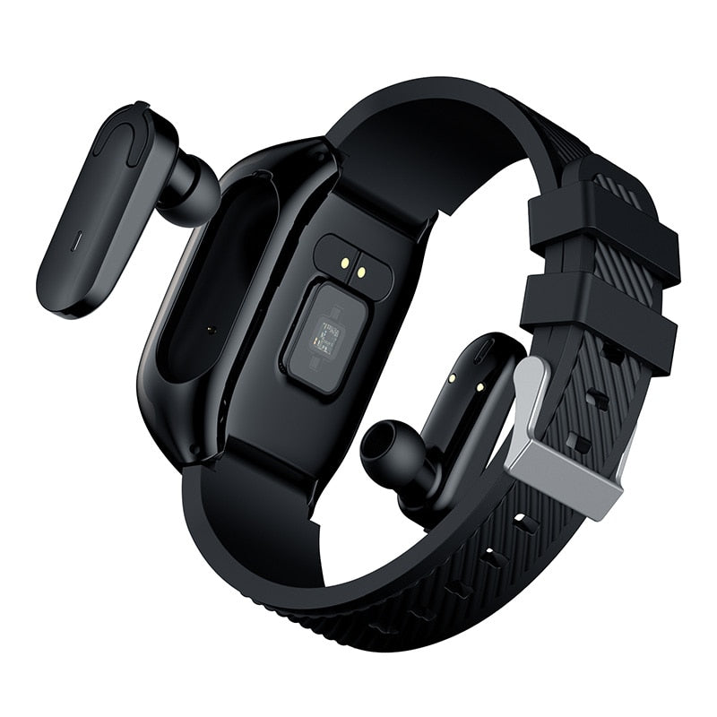 2020 new smart band A300 smart watch bracelet with bluetooth headset headphones tws Heart rate blood pressure pedometer PSG