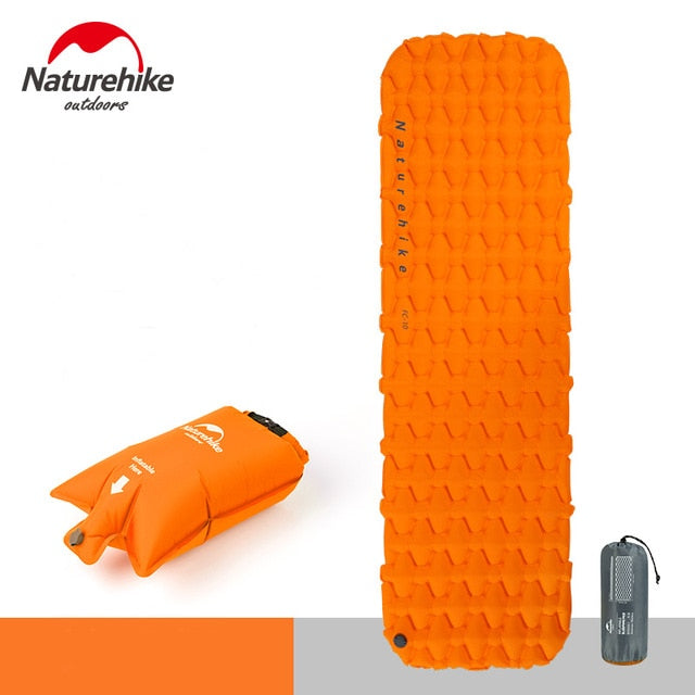 Single Person Nylon  Sleeping Pad Camping Mat Lightweight Moisture-proof Air Mattress Portable Inflatable