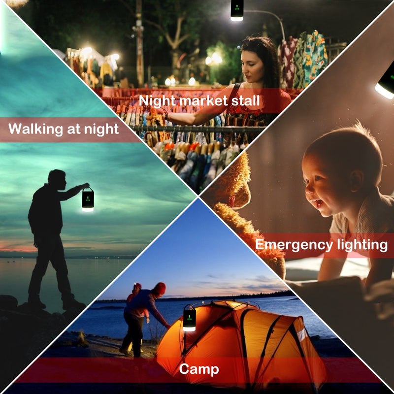 Camping Light Waterproof IPX6 Tent Lamp Portable Lantern LED Night Light Remote Control