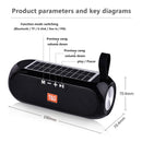 Solar charging Bluetooth Speaker Portable Column Wireless Stereo Waterproof