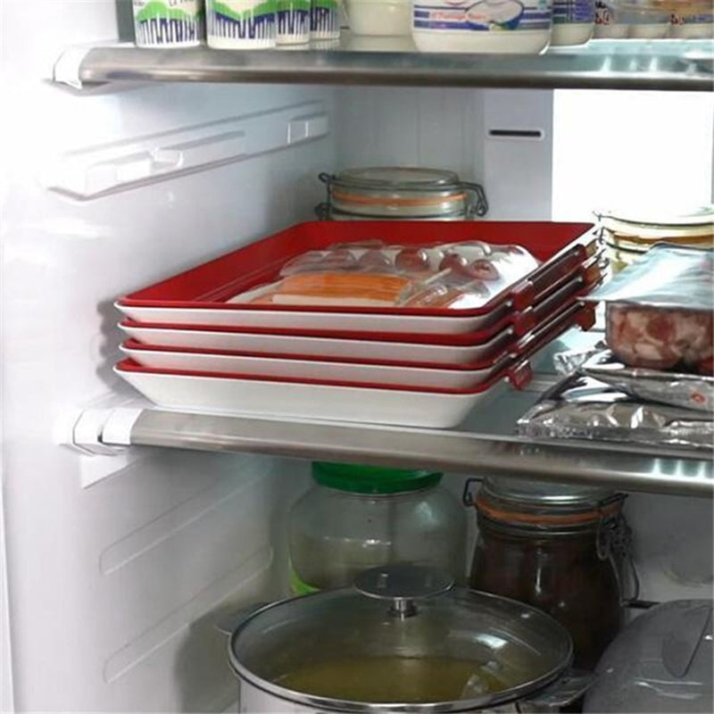 1PC Food Preservation Tray Reusable Plastic Food Fresh Storage Container Refrigerator Microwave Kitchen Cover
