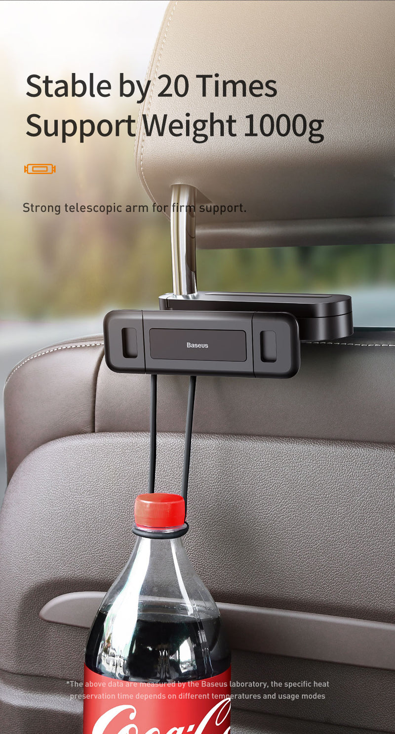 Car BackSeat Phone Holder 360° Rotation Foldable Stand For 4.7-12.3 Inch Tablet Ipad Phone Mount Auto Back Seat Support