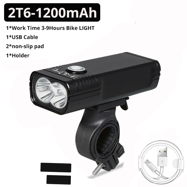 20000 Lumen Bicycle Light USB Rechargeable  Waterproof LED Headlight as Power Bank Bike Accessories
