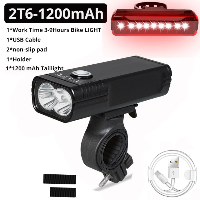 20000 Lumen Bicycle Light USB Rechargeable  Waterproof LED Headlight as Power Bank Bike Accessories