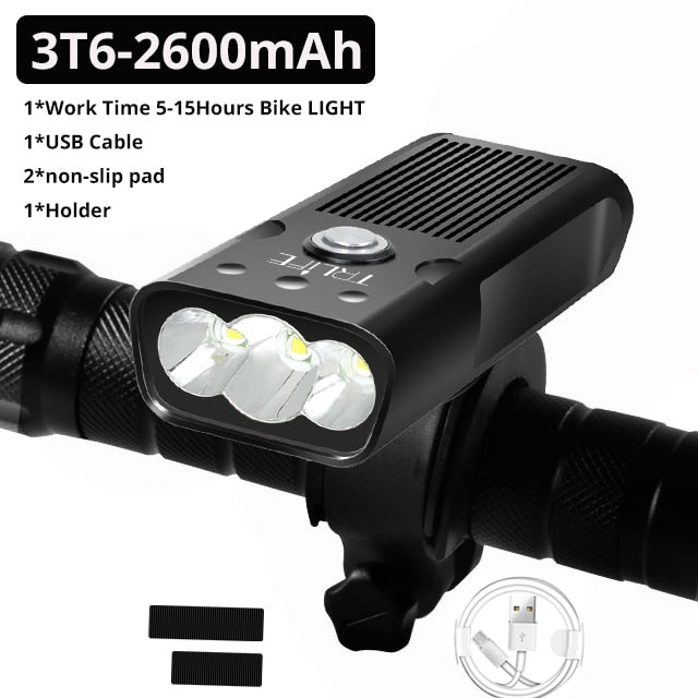 20000 Lumen Bicycle Light USB Rechargeable  Waterproof LED Headlight as Power Bank Bike Accessories