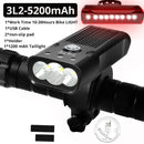 20000 Lumen Bicycle Light USB Rechargeable  Waterproof LED Headlight as Power Bank Bike Accessories