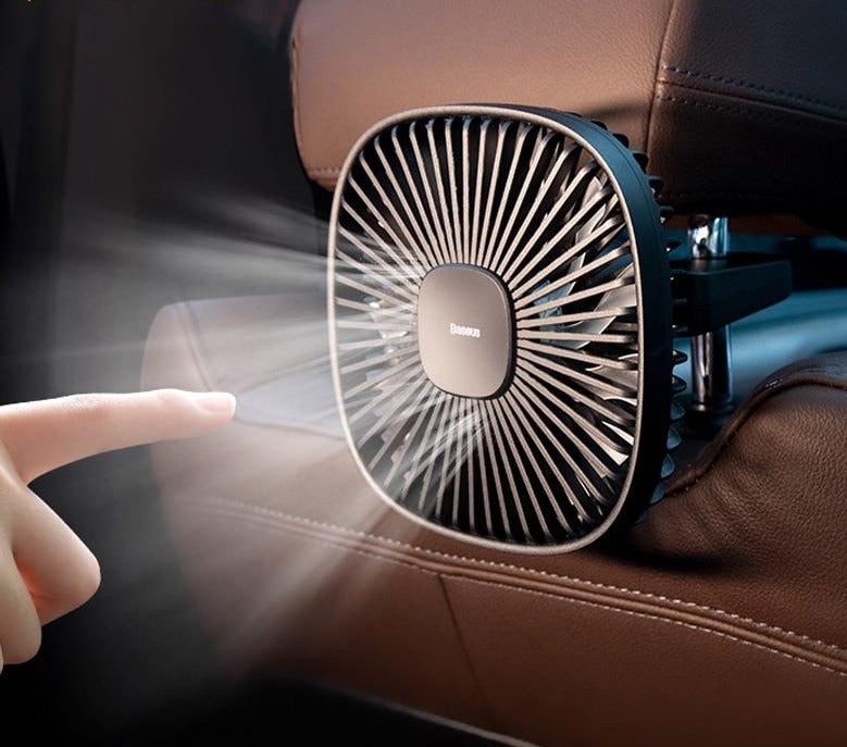Baseus Magnetic Car Air Cooling Fan 360 Rotation Back Seat Cooler Fan With 1000mAh Battery For Auto Air Conditioner Cooler Fan
