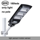 Solar Street Light 20W 40W 60W with Motion Sensor Remote Controller IP65 Waterproof LED Outdoor Light SMD2835 Led Chip