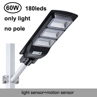 Solar Street Light 20W 40W 60W with Motion Sensor Remote Controller IP65 Waterproof LED Outdoor Light SMD2835 Led Chip
