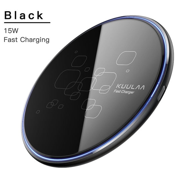 15W Qi Wireless Charger For Xiaomi Mi 9 Pro Mirror Wireless Charging Pad Fast Charger For iPhone 11 X XS Max XR 8 Plus