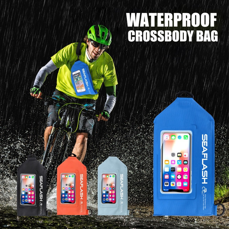 Waterproof Cross Body Cycling Chest Bag Touchscreen Phone Case Phone Bag 7.2 inch