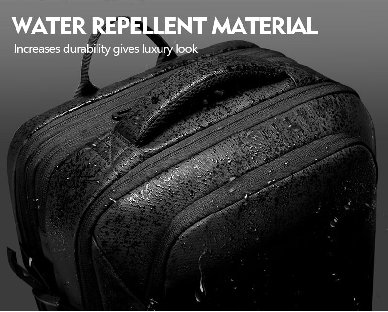 Men Travel Backpack Expandable Large Capacity USB Charging 15.6 inch Laptop Backpack Waterproof