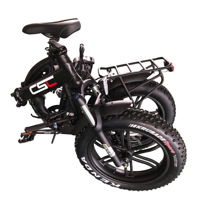 CSC Snow 20" 4.0 tire 48V 500W electric bike fat mountain folding Ebike 48V 15.6AH lithium battery 2A Charger