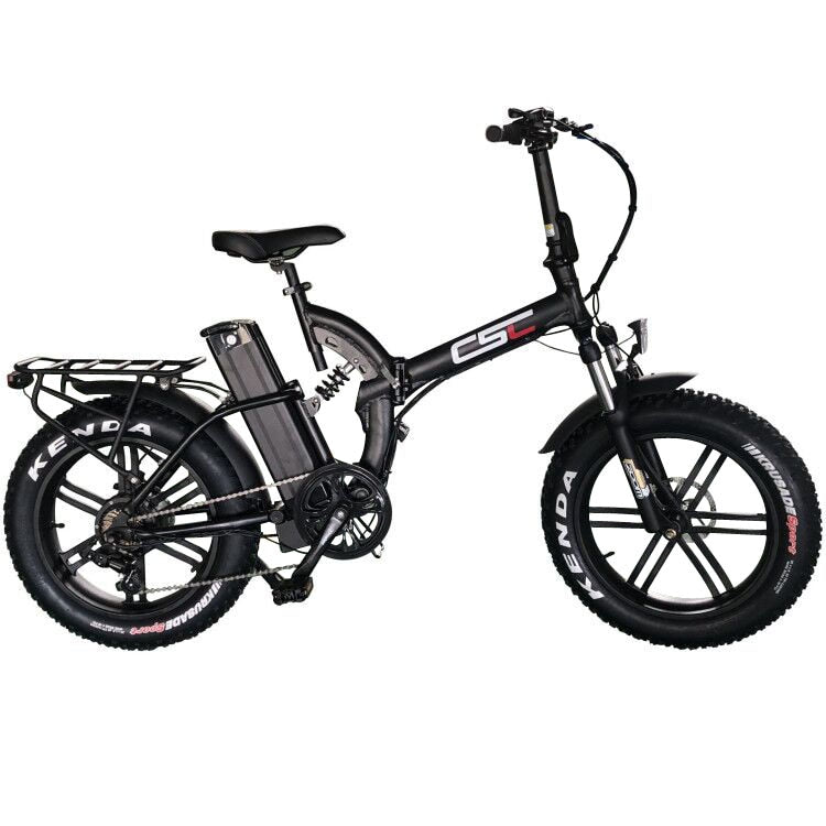 CSC Snow 20" 4.0 tire 48V 500W electric bike fat mountain folding Ebike 48V 15.6AH lithium battery 2A Charger
