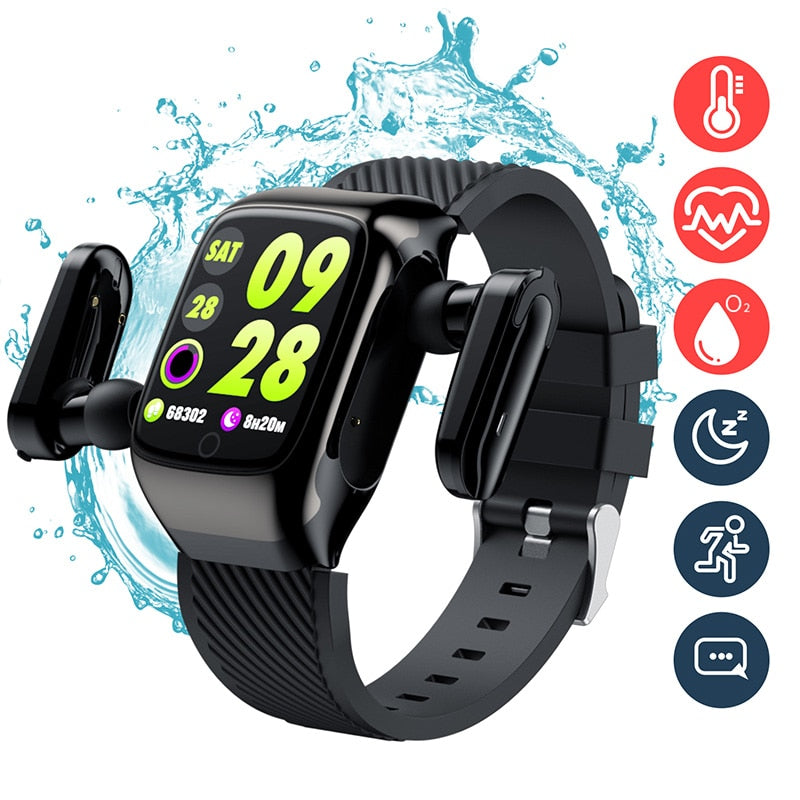 2020 new smart band A300 smart watch bracelet with bluetooth headset headphones tws Heart rate blood pressure pedometer PSG