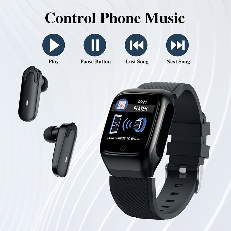 2020 new smart band A300 smart watch bracelet with bluetooth headset headphones tws Heart rate blood pressure pedometer PSG