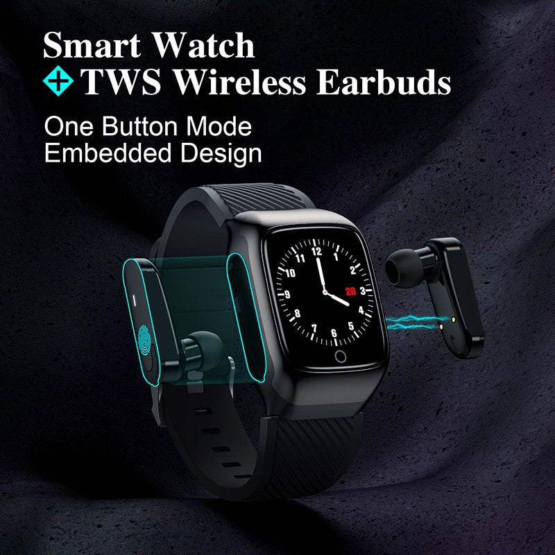 2020 new smart band A300 smart watch bracelet with bluetooth headset headphones tws Heart rate blood pressure pedometer PSG