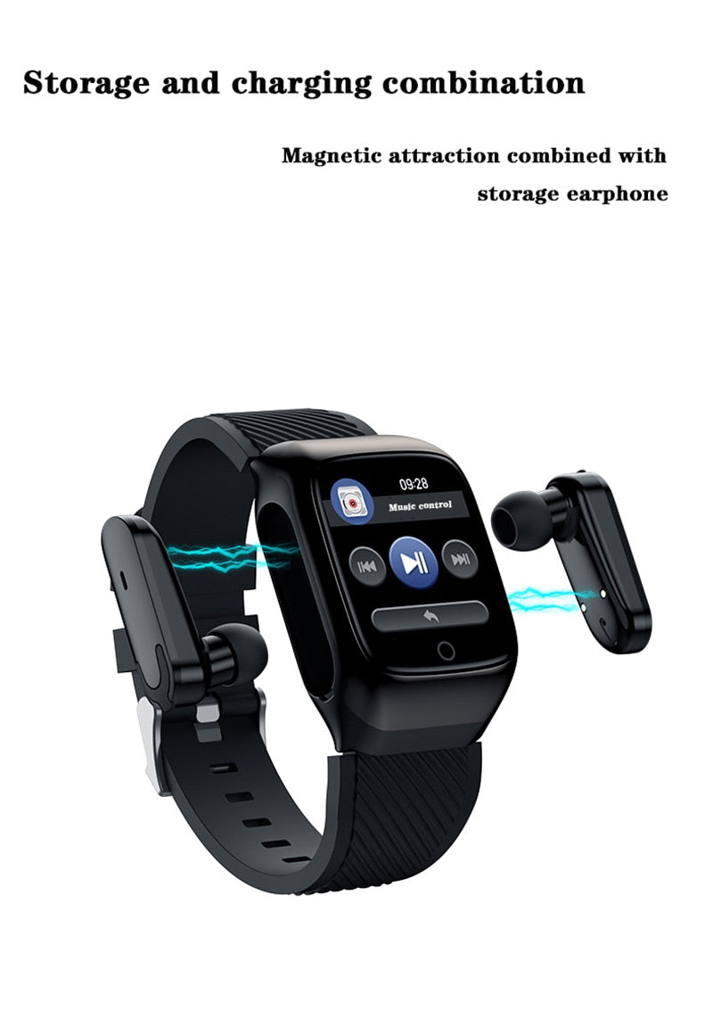 2020 new smart band A300 smart watch bracelet with bluetooth headset headphones tws Heart rate blood pressure pedometer PSG