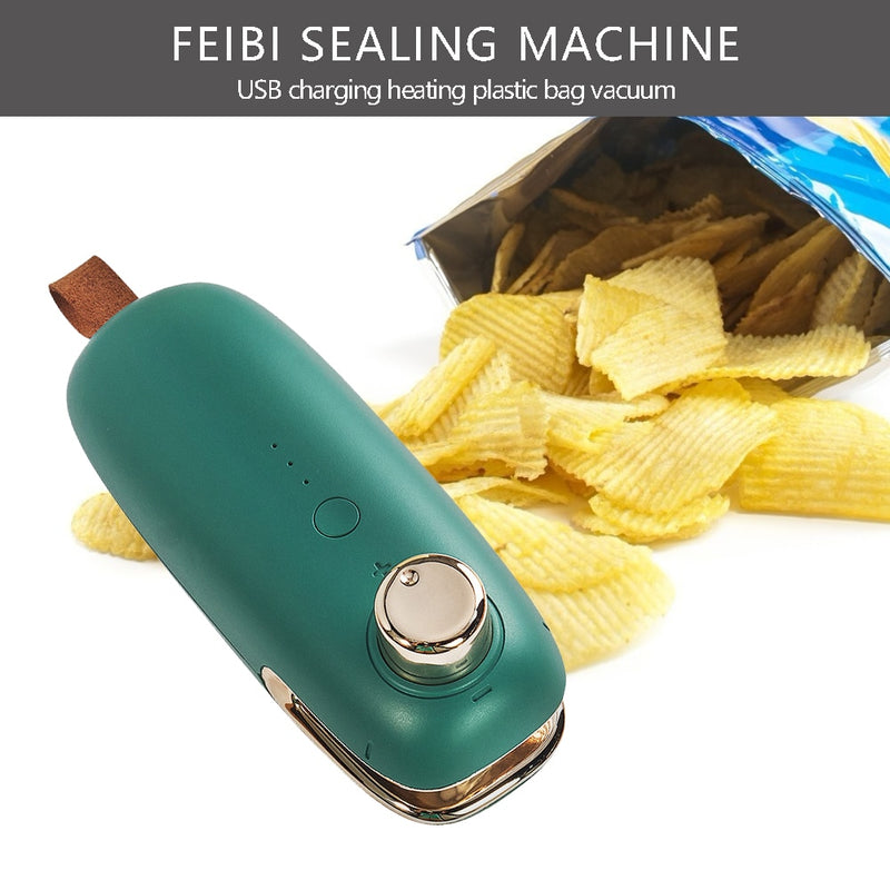 USB Charging Portable Heating Plastic Sealing Machine Food Sealing Bags