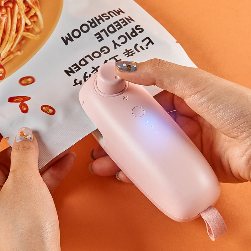 USB Charging Portable Heating Plastic Sealing Machine Food Sealing Bags