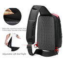 Men Chest Bag for 9.7" iPad USB Backpack Charging Short Trip Messenger Bags Water Repellent