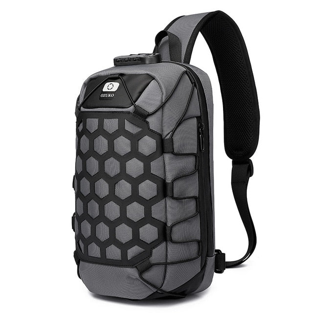 Crossbody Bags Male Waterproof USB Charging Chest Pack Short Trip