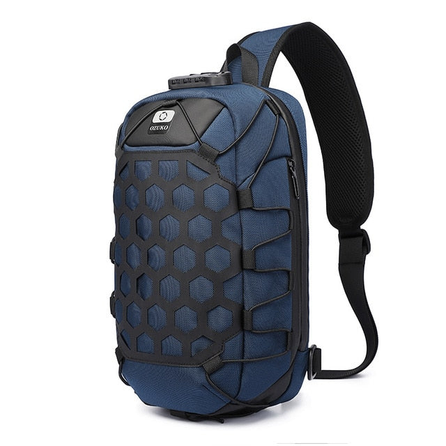 Crossbody Bags Male Waterproof USB Charging Chest Pack Short Trip