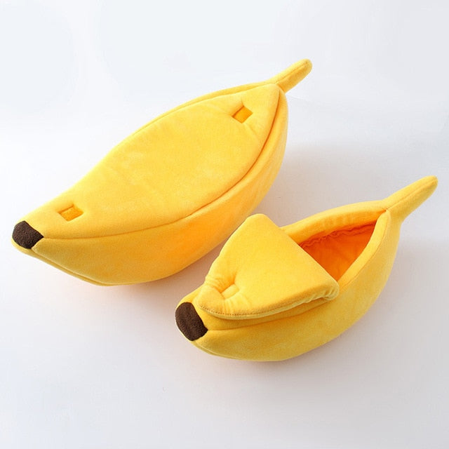 Banana Cat Bed House Warm Durable Portable Pet Basket
