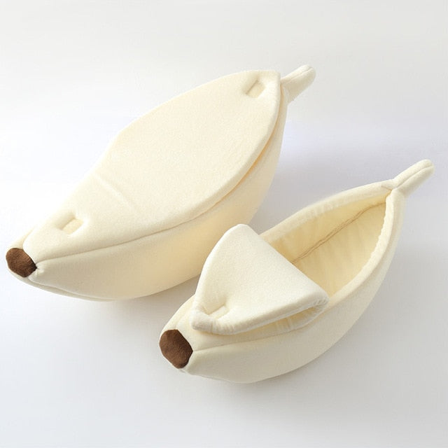 Banana Cat Bed House Warm Durable Portable Pet Basket