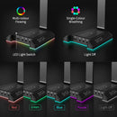 EKSA W1 Gaming Headset Stand 7.1Virtual Surround USB/ 3.5mm Ports RGB Headphones Holder for Gamer Gaming PC Accessories Desk