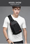 Men Chest Bag for 9.7" iPad USB Backpack Charging Short Trip Messenger Bags Water Repellent
