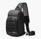 Men Chest Bag for 9.7" iPad USB Backpack Charging Short Trip Messenger Bags Water Repellent