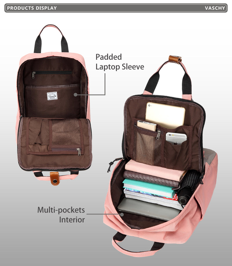 VASCHY Women Backpack School Bags for Girls Women Travel Bags Bookbag Laptop Backpack for Women Mochila Feminine Female Backpack