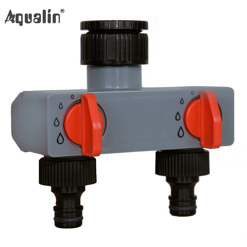 2 Way Water Distributor Tap Adapter  ABS Plastic Connector