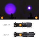 Mini Zoomable 3 Modes Scorpion UV LED Flashlight Ultraviolet Torch Money Detector Pet Urine Stains Detecto