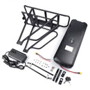 Electric Bicycle 48V 17.5Ah Rear Rack Battery Pack For eBike with Luggage Hanger Taillight USB Port US/EU/AU/UK E Bike Charger