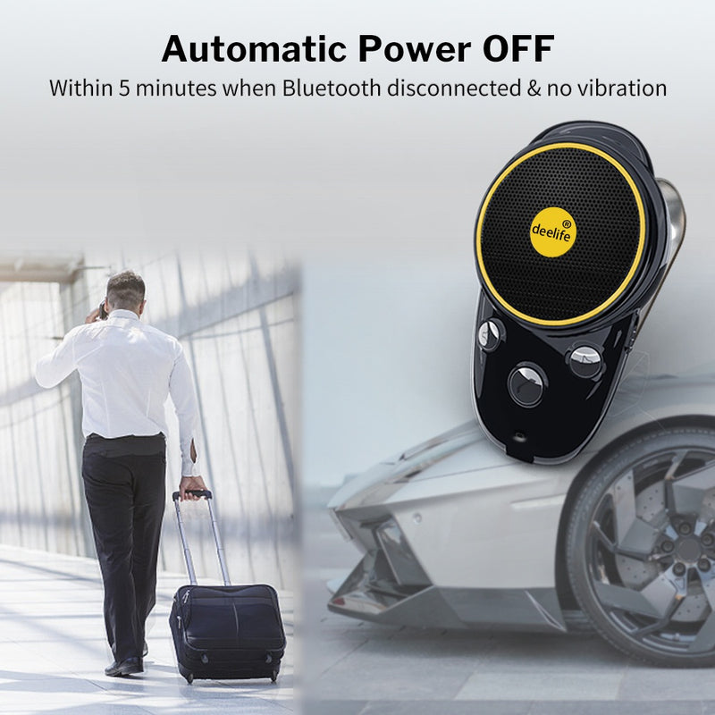 Handsfree Bluetooth Car Kit Sun Visor Speaker Auto Wireless Speakerphone